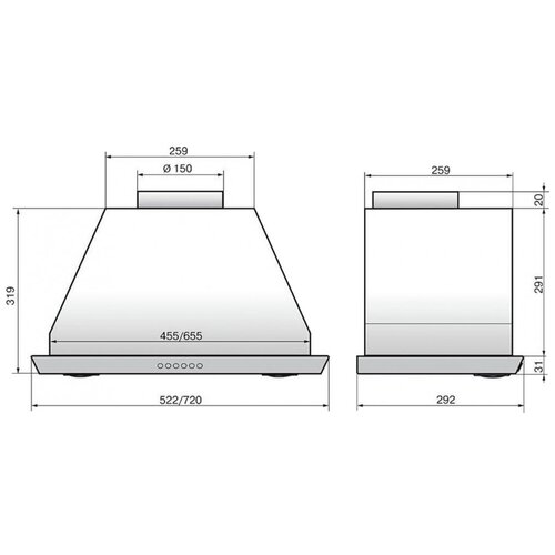 Встраиваемая вытяжка Elikor Врезной блок 72П-1000-П3Д белый кв i м-1000-72-437 1243600₽