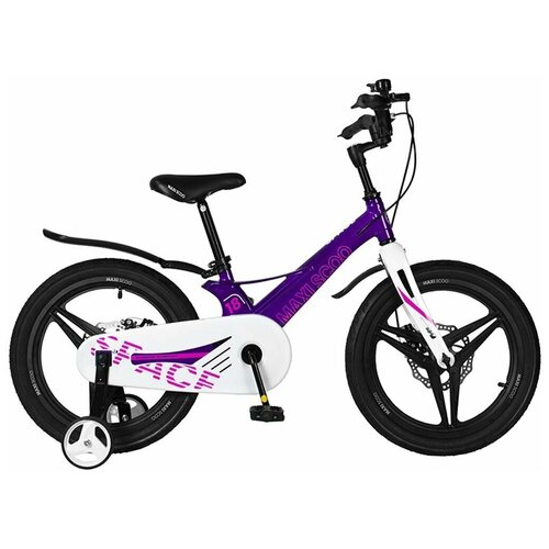 фото Детский двухколесный велосипед, maxiscoo серия "space"(2022), делюкс, 18", фиолетовый
