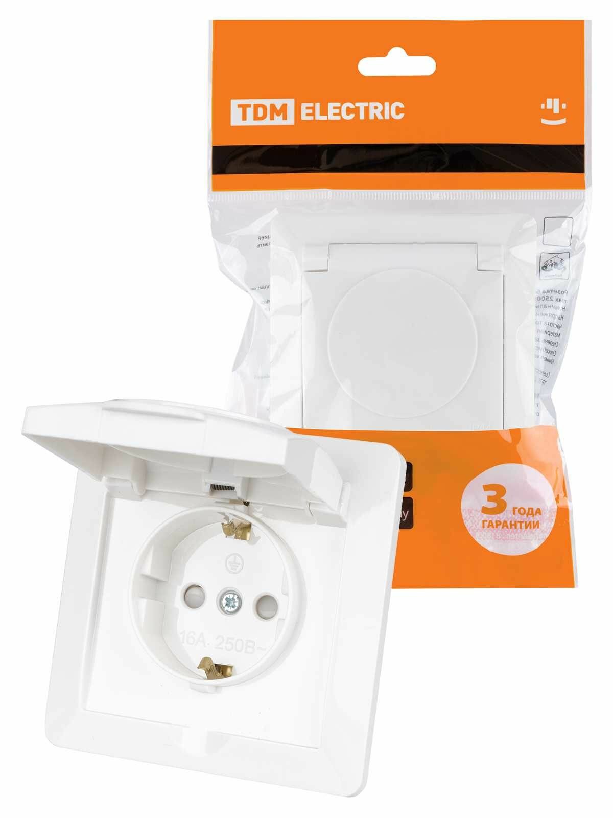 Розетка 2P+PE TDM Electric - фото №2