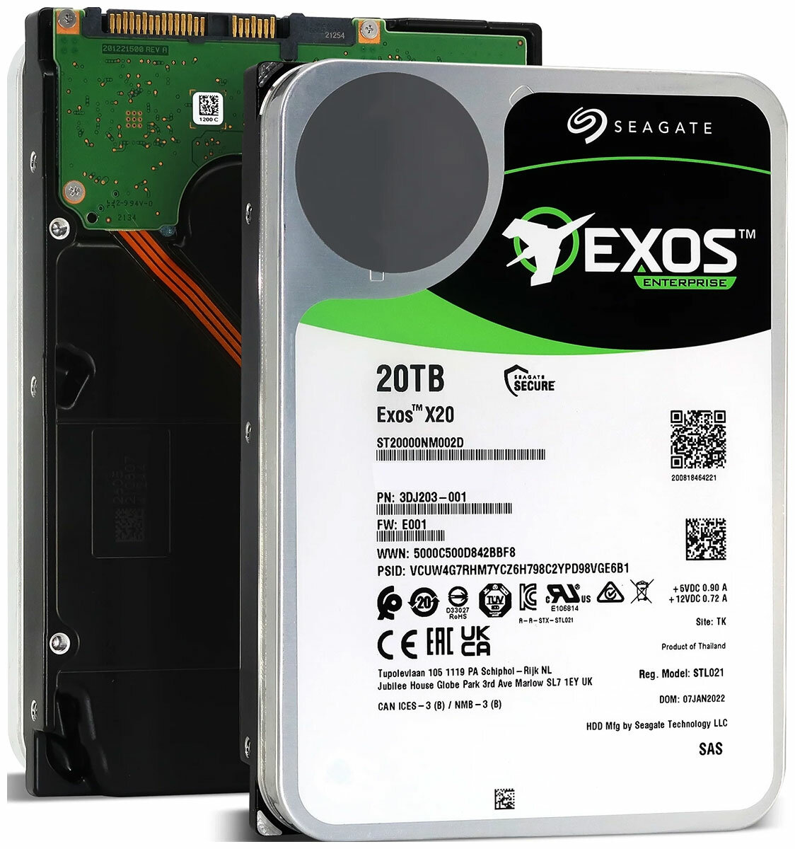 Жесткий диск HDD Seagate 7200RPM 20TB (ST20000NM002D) - фото №14