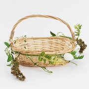 Корзина декоративная, 27х19 см, плетень/пластик, Пасхальная корзина, Natural Easter decor