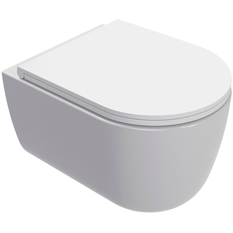 фото Унитаз подвесной AQUAme AQM2013PRO с сиденьем SoftClose, цвет белый глянец