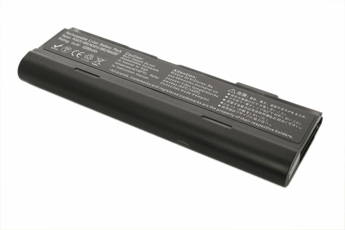 Аккумуляторная батарея для ноутбука Toshiba M70 M75 A100 (PA3465U-1BAS) 5200mAh OEM черная