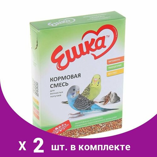 Корм Ешка для волнистых попугаев, с ракушечником, 500 г (2 шт) виталайн сбор луговых трав чудесная поляна для грызунов 500 г