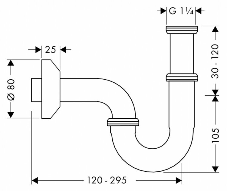 Сифон для раковины Hansgrohe - фото №3