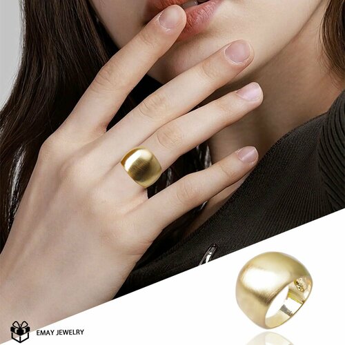 Кольцо Emay, размер 18, золотой