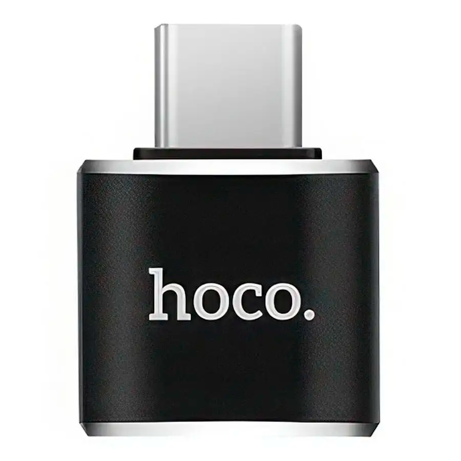 Адаптер OTG Hoco UA5 Type-c to USB converter, 3.0A max, черный — фото 1