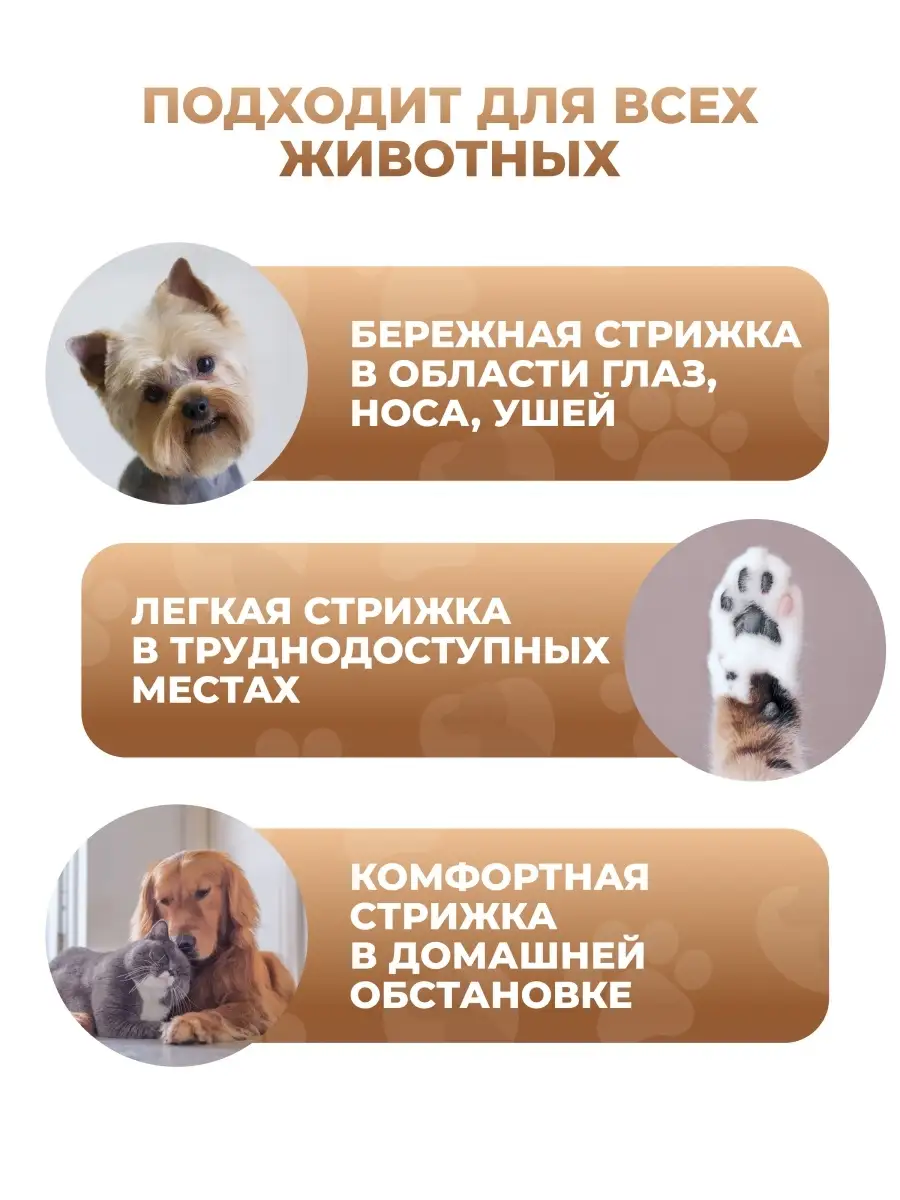 Груминг набор для животных/беспроводная машинка для стрижки собак и кошек /триммер для животных — фото 1