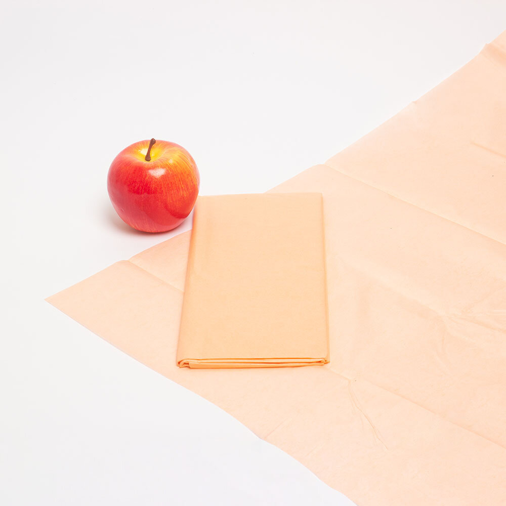 Бумага упаковочная тишью персиковая в листах 50 х 65см х 10шт - 1шт.