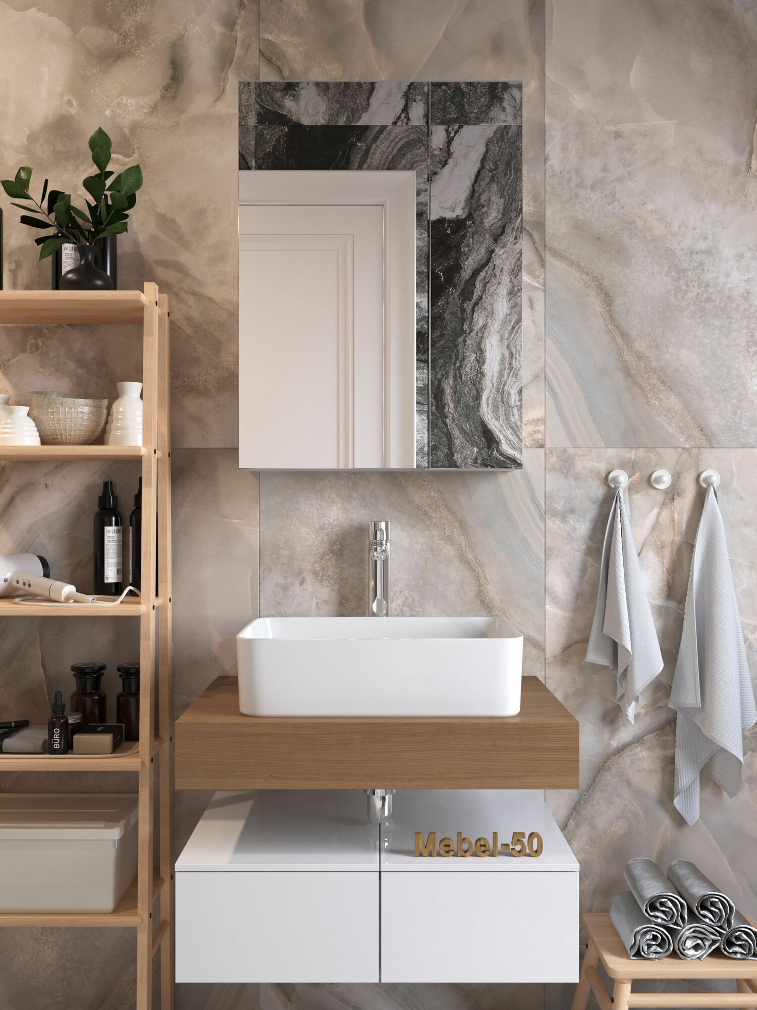 фото Шкаф для ванной / зеркало для ванной