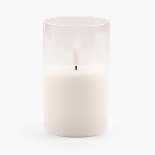 Светильник декоративный Kuchenland 12 см стеклопарафин белый Свеча Flameless 990₽