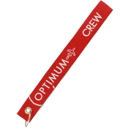 Бирка для ключей Optimum Crew, гладкая фактура, красный