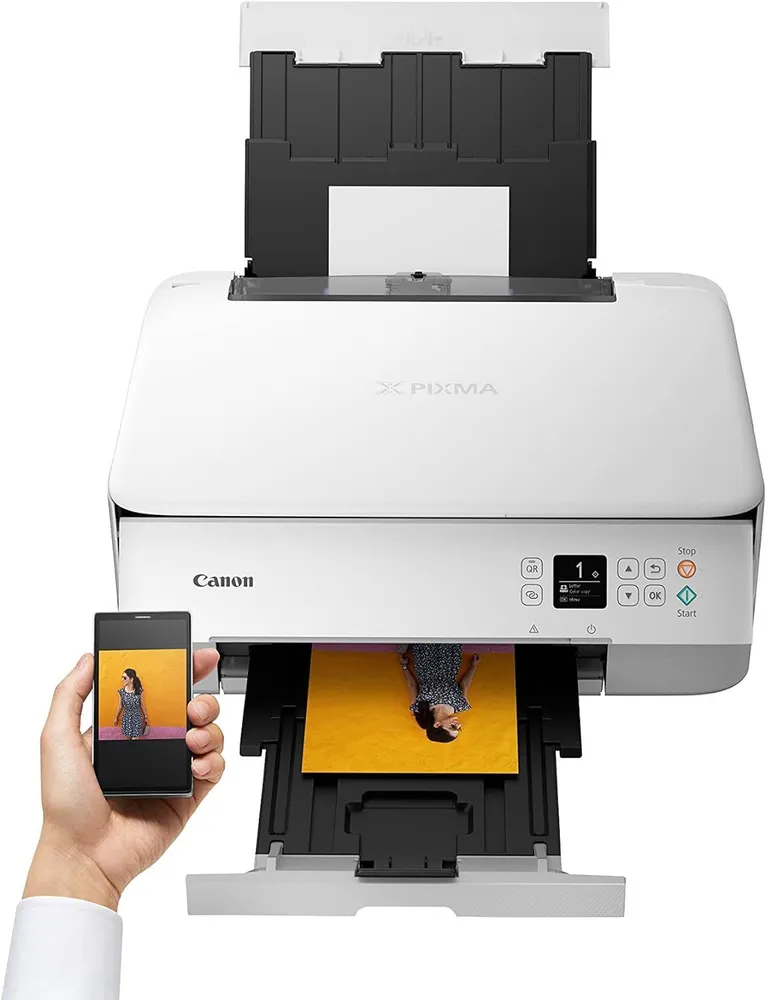 Canon Pixma TS5351 (цвет белый, Wi-Fi, Печать, Копирование, Сканирование, Облако До 4800 x 1200 т/д, 2 картриджа FINE (черный ицветной): PG-560 (черный), CL-561 (цветной)) - фото №5