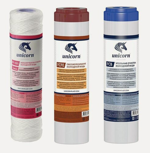 Изображение товара Комплект сменных картриджей для фильтра воды, набор под мойку для очистки воды, Профи, 3-х ступенчатый, универсальный, модуль для водоочистки кухонный