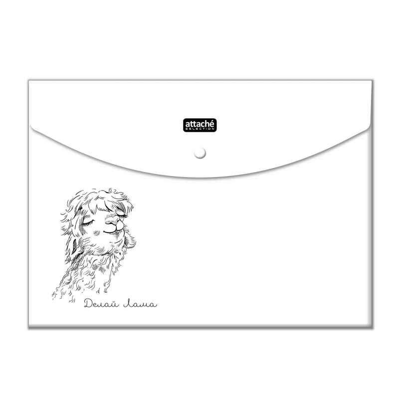 Папка-конверт на кнопке Attache Selection Llamas A4 0.18 мм (6 штук в упаковке), 1067687 - фото №13