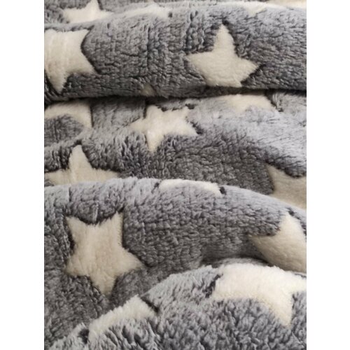 Плед для пикника Velvet 180х200, серый, звезды