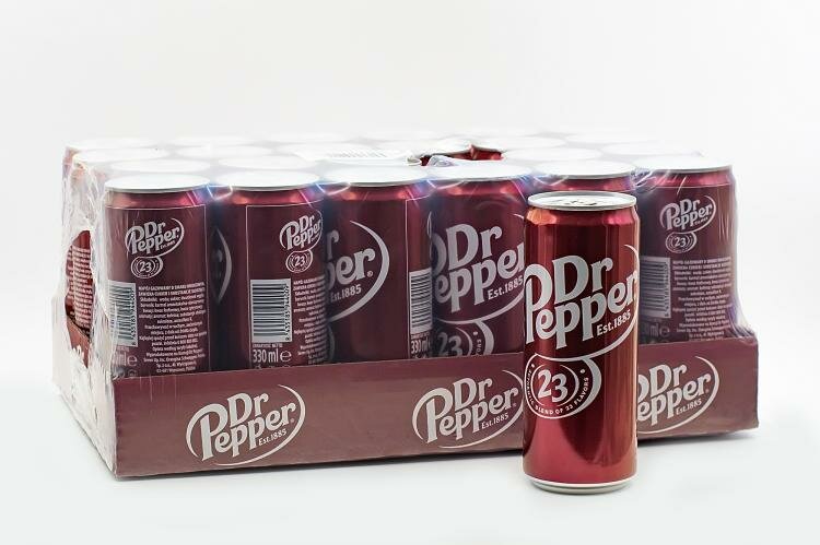 Напиток безалкогольный газированный Dr.Pepper 330 мл ж/б Упаковка 24 шт