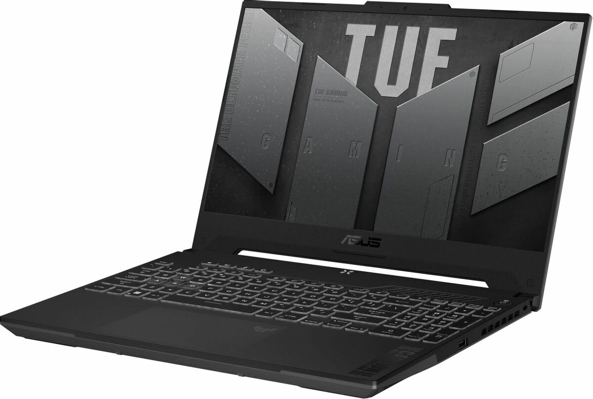 Ноутбук игровой ASUS TUF Gaming F15 FX507ZC4-HN143 90NR0GW1-M00B40, 15.6", IPS, Intel Core i5 12500H 2.5ГГц, 12-ядерный, 16ГБ DDR4, 512ГБ SSD, NVIDIA GeForce RTX 3050 для ноутбуков - 4 ГБ, без операционной системы, серый