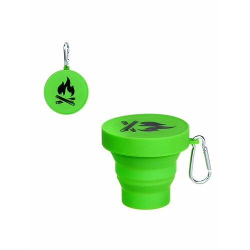 Стакан складной с карабином силиконовый 474₽