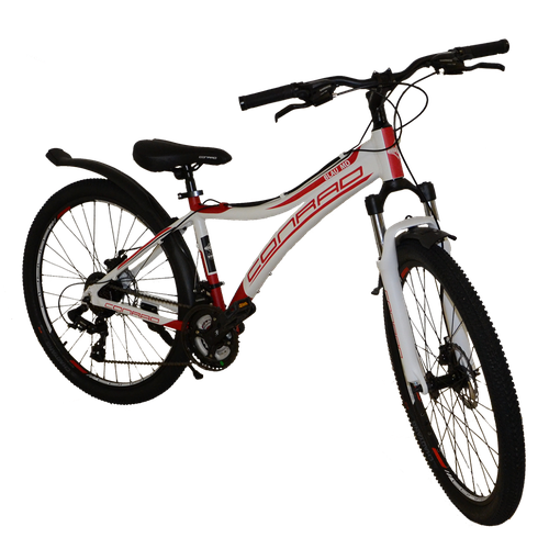комборучка shimano ef500 7 ск Велосипед 26 CONRAD BLAU MD рама 15* MATT WHITE/RED (матовый белый-красный)