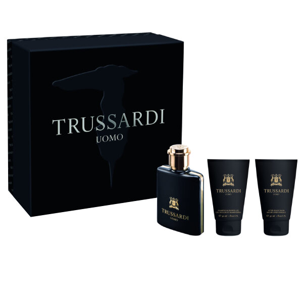 Trussardi Мужской Trussardi Uomo 2011 Набор: туалетная вода 50мл, гель для душа 30мл, бальзам после бритья 30мл