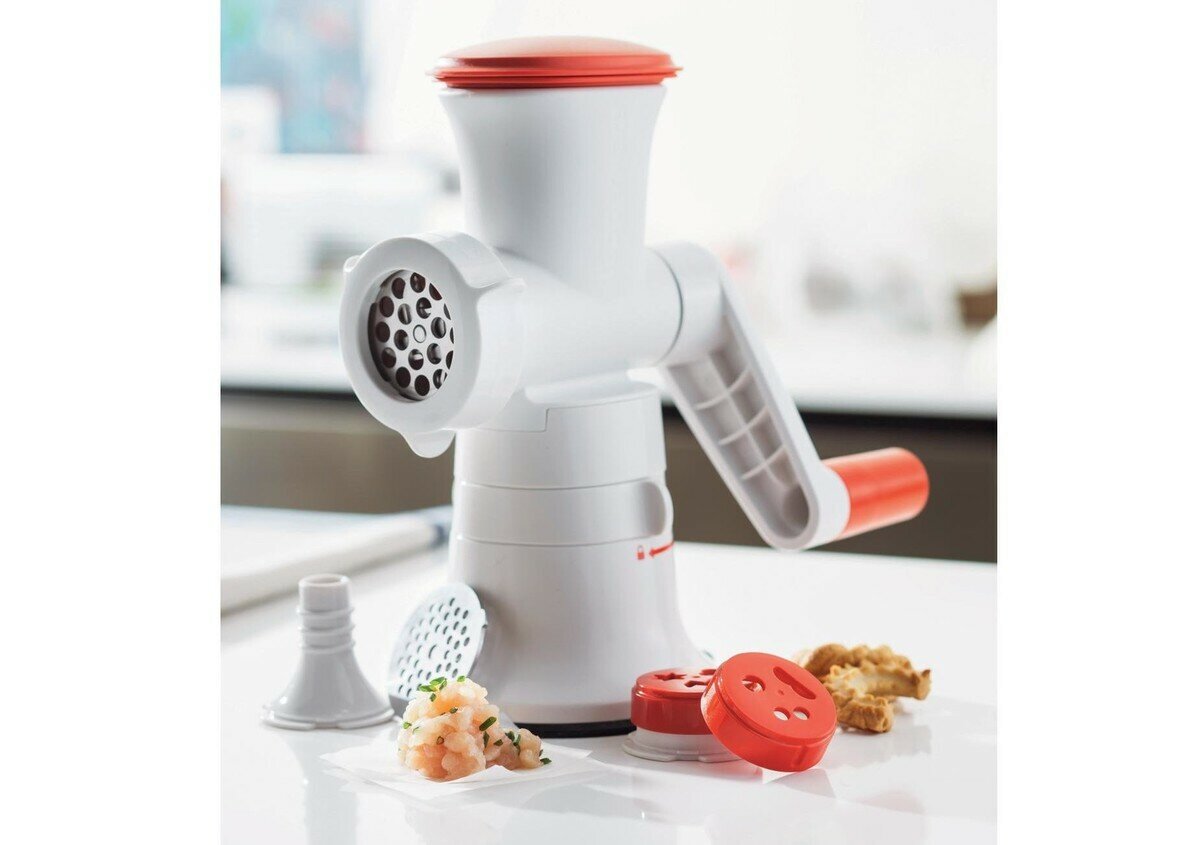 Мясорубка Tupperware Fusion Master пластик металл белая красная