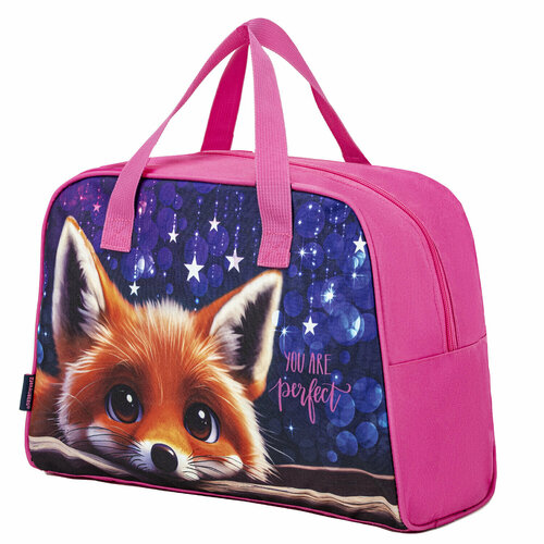 Сумка для занятий Brauberg с ручками, 35x25x15 см, Cute fox, 272379 розовый