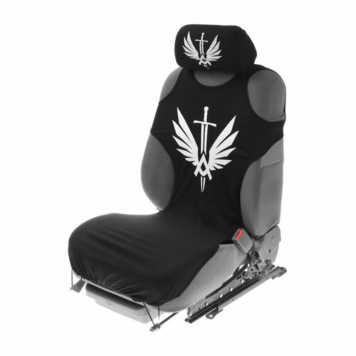 Комплект на передние сиденья Апостол 2 майки 2 подголовника черный 2022₽