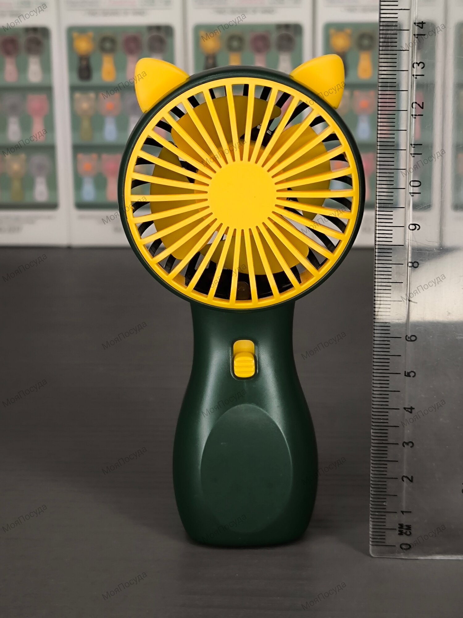 Портативный ручной мини-вентилятор DianDi SQ2237(зеленый) - фотография № 5