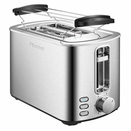Тостер Pioneer TS151 850 Вт 2 тоста механический серебристый 4341₽