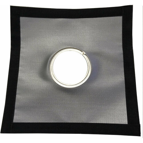 Разделка трубы ⌀100 из термоткани 25×25 на липучке