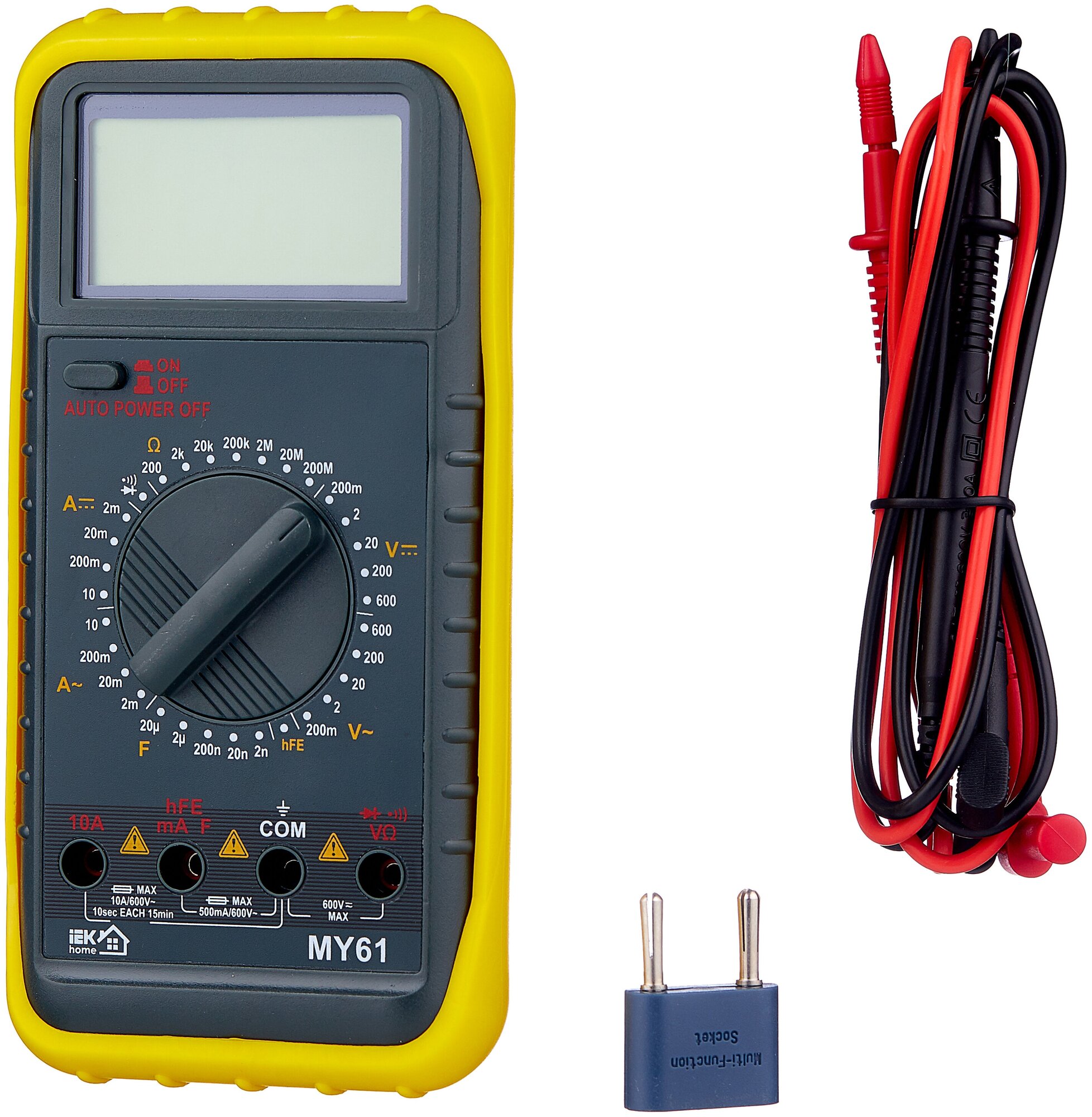 Изображение Мультиметр цифровой Professional MY61 IEK (ИЭК) арт. TMD-5S-061
