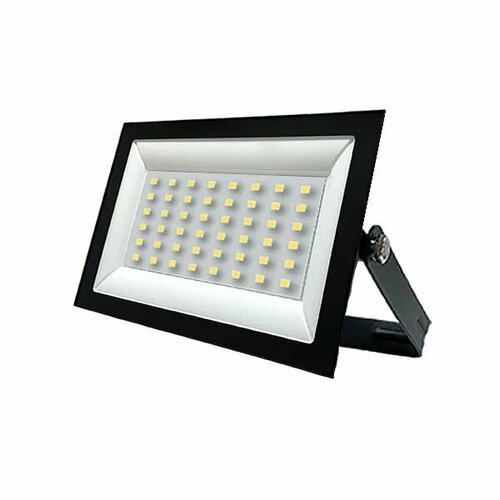 фото Прожектор 50w 6400к холодный свет 5000лм 50вт 220-240в 145x125x30мм 270г корпус черный foton lighting