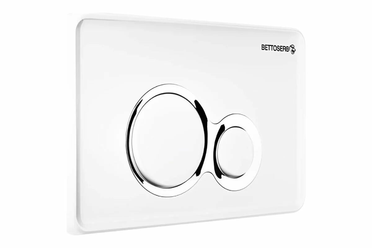Клавиша смыва PESTAN BETTOSERB DUO, белый глянец/хром. глянец, 40006458