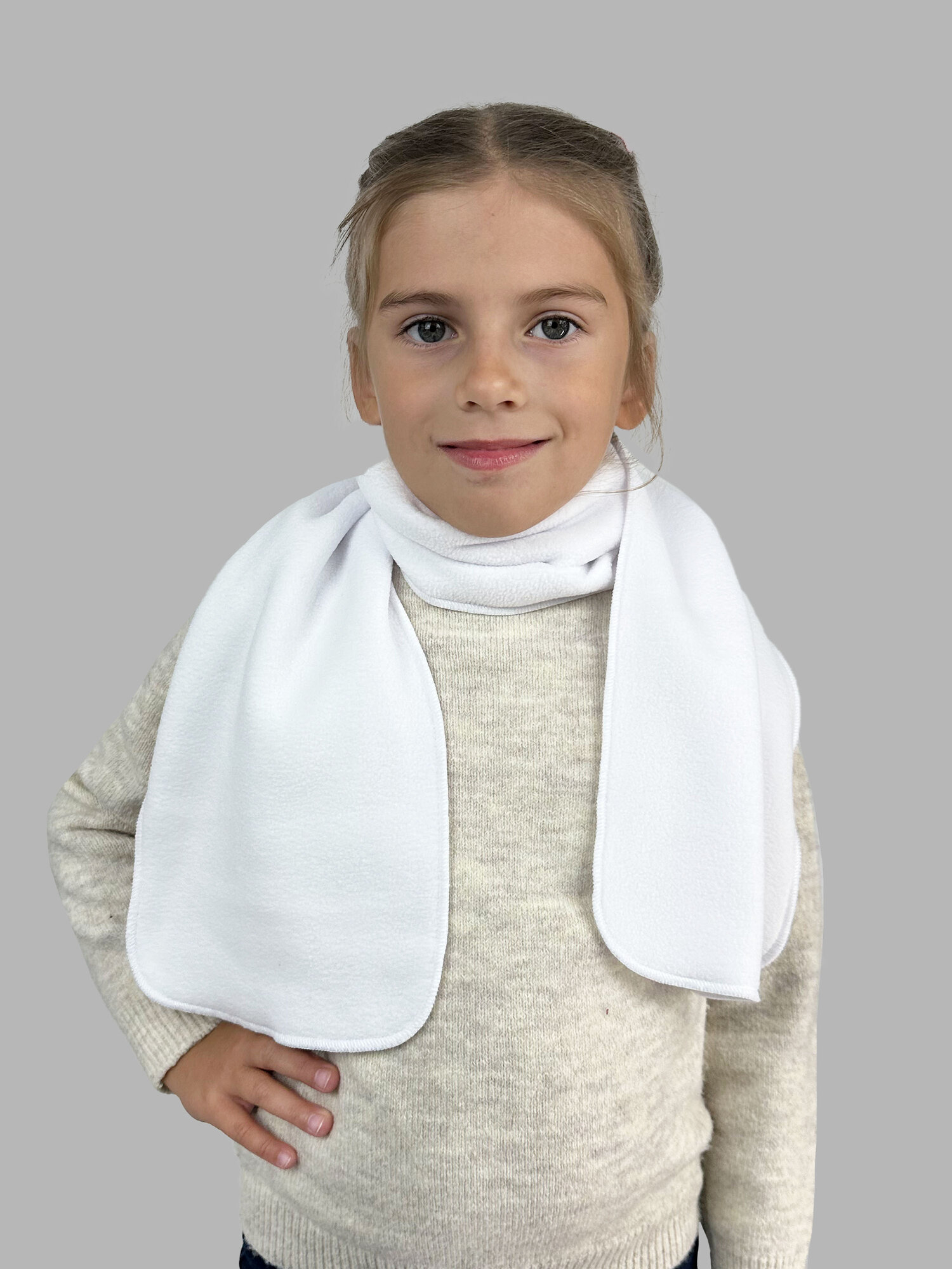 Шарф Body Pillow для детей,120х19 см, белый — фото 1