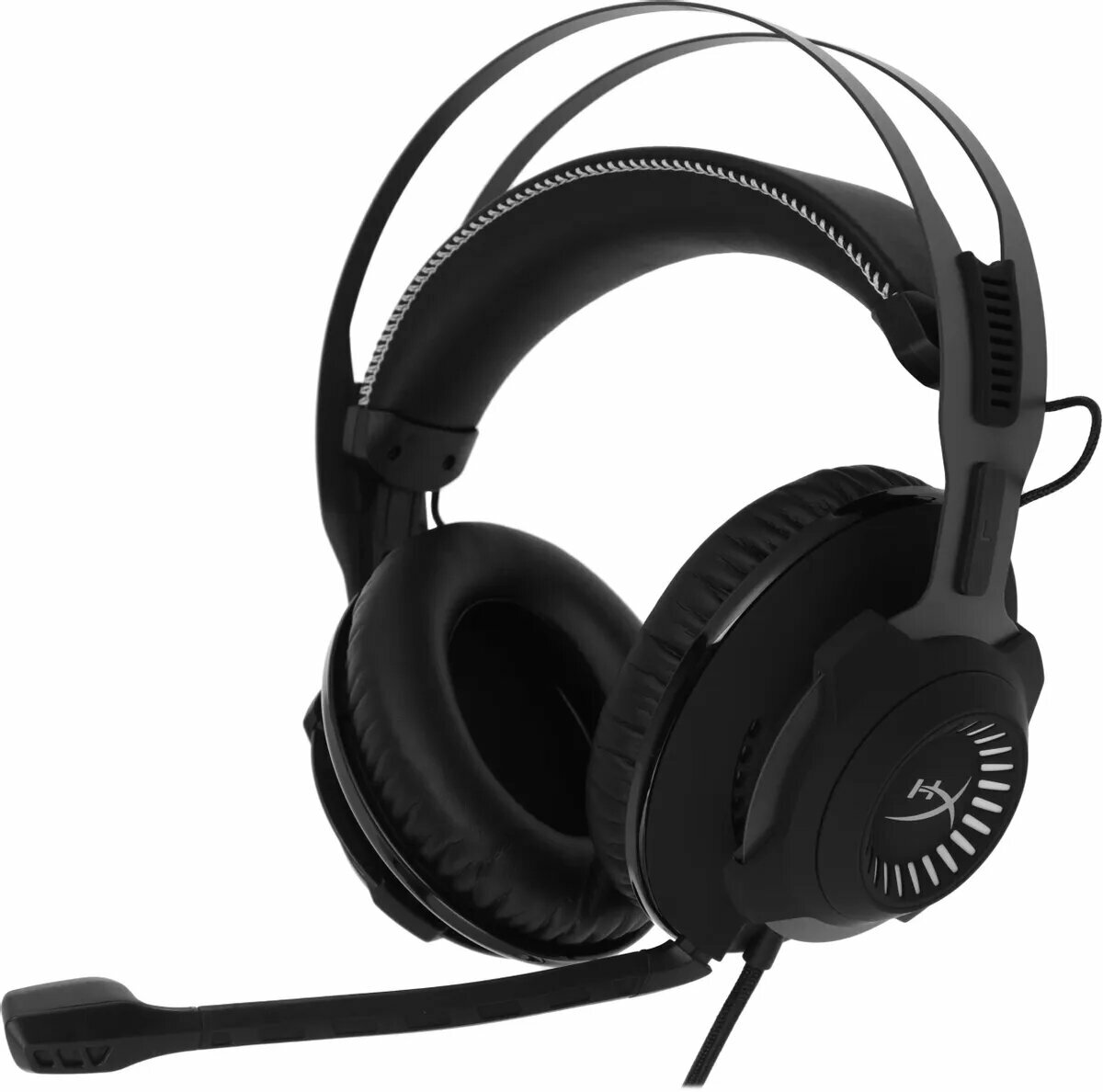 Гарнитура игровая HYPERX Cloud Revolver, для компьютера, мониторные, проводные USB/3,5 мм, черный [4p5k5aa]