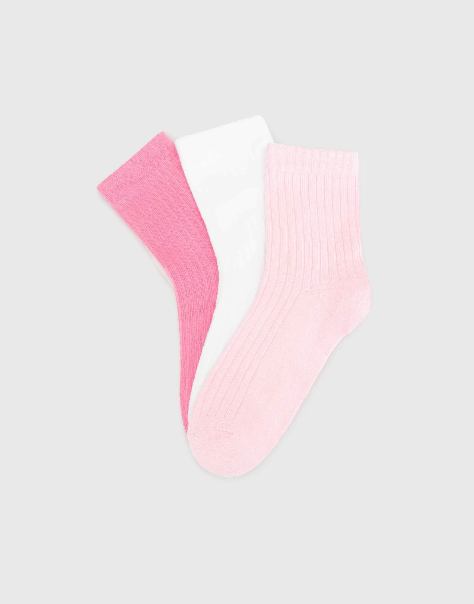 Носки Gloria Jeans 3 пары размер 12-18мес розовый/белый