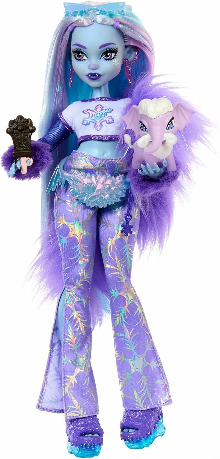Кукла Monster High Эбби Боминэйбл с питомцем, Abbey Bominable Yeti with Pet Mammoth Tundra & Accessories HNF64