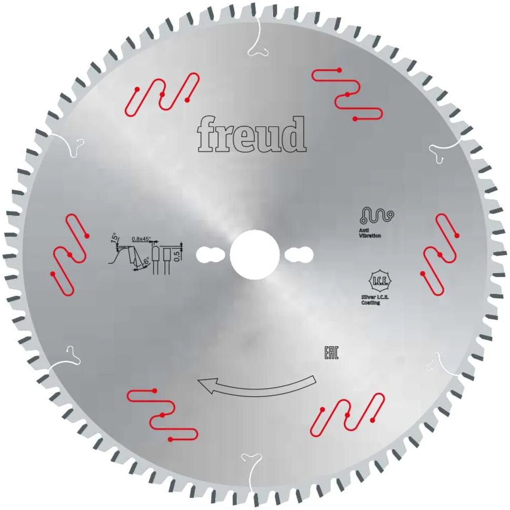 Пила дисковая Freud 250x3.2x30 мм, Z60, HM Lu3E 0200