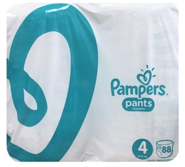 Pampers  Pants 4, 9-15 , 88 ., 2 .