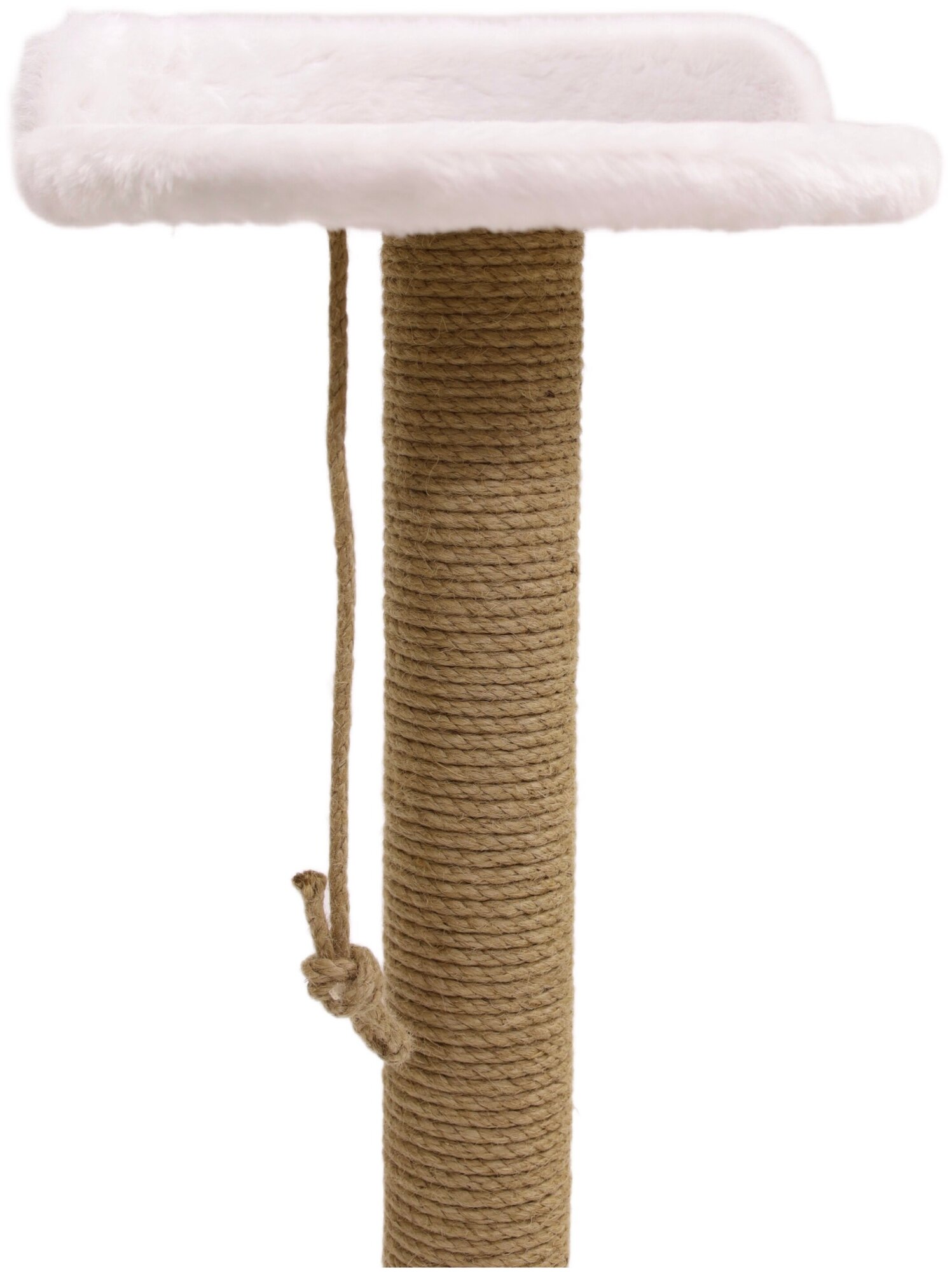 Когтеточка столбик с лежанкой высокой / Когтеточка для кошек высокий столбик / Когтеточка с лежанкой из джута обработанный кошачьей мятой 105х62х42см - фотография № 2