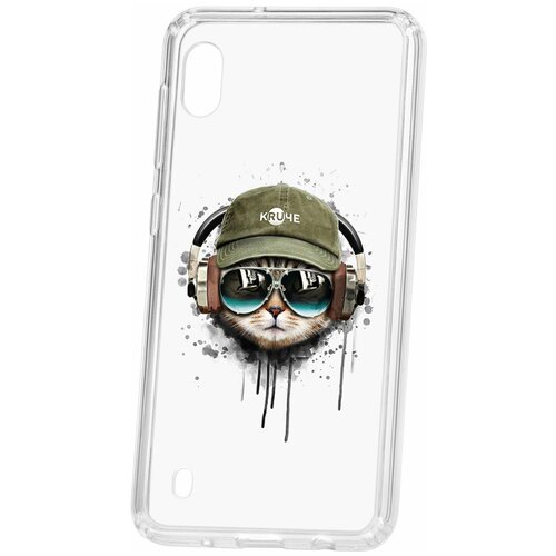 фото Чехол на samsung galaxy a10 2019 kruche print кот в наушниках / чехол для samsung / чехол с рисунком / чехол с принтом / чехол для самсунг / чехол для самсунг / бампер на гелакси / чехол накладка для гэлэкси / противоударная накладка для samsung galaxy / защита для galaxy / защита на samsung / cиликоновый чехол для samaung galaxy / пластиковый чехол на самсунг / защитный чехол для самсунг / чехольчик / защита телефона / ударопрочный чехол / галакси кruче