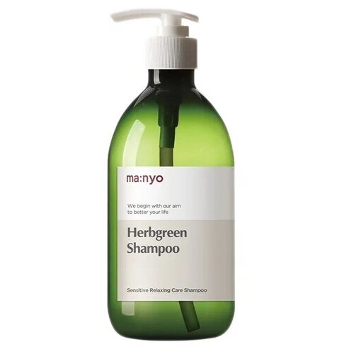 Маньо, Освежающий, шампунь для волос, с экстрактами трав, Manyo Herb Green Shampoo (510 ml)