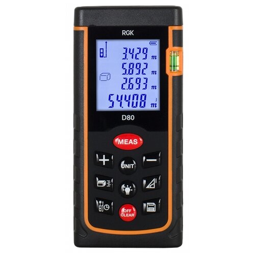 Лазерный дальномер RGK D80, 80 м
