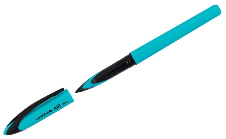 Ручка-роллер Uni "Uni-Ball Air UBA-188E" синяя, 0.5 мм, голубой корпус, 12 шт.