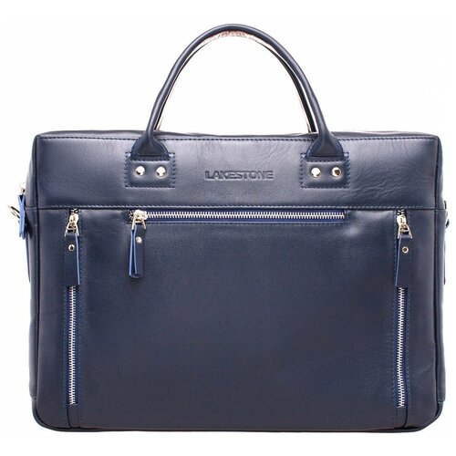 Мужская кожаная деловая сумка LAKESTONE Barossa Dark Blue 923081B/DB   