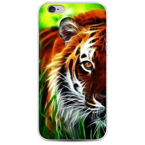фото Силиконовый чехол "тигр в траве" на apple iphone 6 / айфон 6 case place