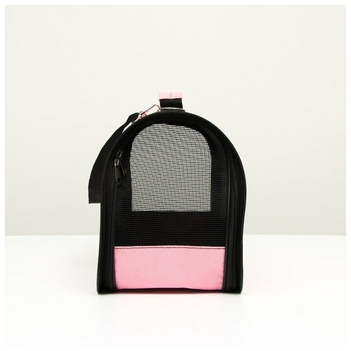 Сумка-переноска каркасная "Воздушный поцелуй", размер S, 37,5 х 17 х 22 см, розовая - фотография № 4