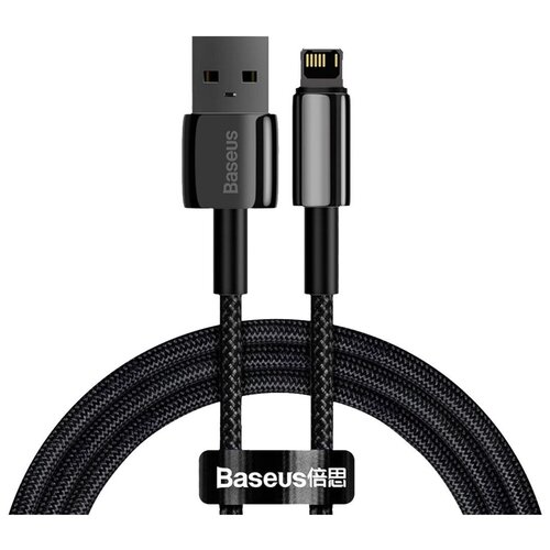 Кабель Baseus Baseus Tungsten USB/Lightning (CALWJ), 2 м, 1 шт., черный кабель baseus baseus tungsten usb lightning calwj 1 м 1 шт черный