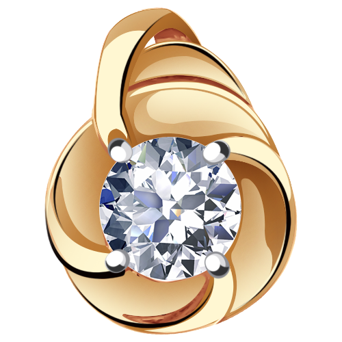 фото Подвеска александра, золото, 585 проба, кристаллы swarovski diamant online